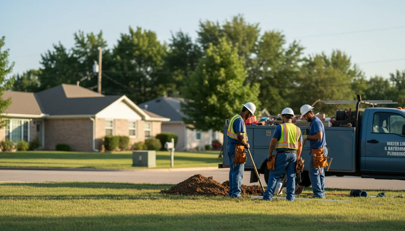 Residential water line and bathroom plumbing service in Perry, LA